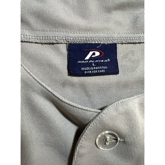VTG 90'S PRO PLAYER NORTH CAROLINA‎ TAR HEELS GRAY BLUE BASEBALL BUTTON JERSEY L - Picture 6 of 13